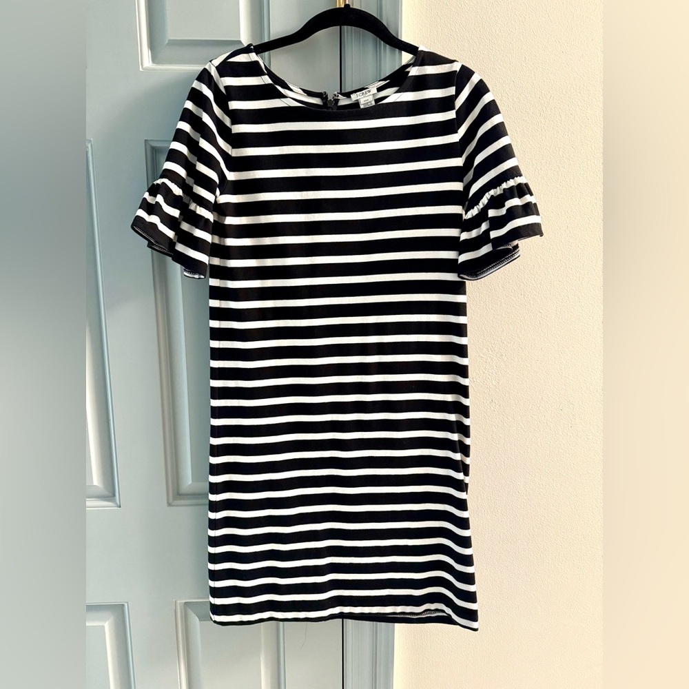 JCrew cotton flutter sleeve dress